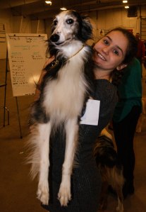 Savanna with Oracle.  This was her very first dog show and she did amazing!